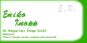 eniko knopp business card